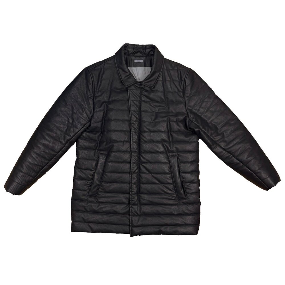 M0851 Insulated Water Resistant Quilted Black Puffer Jacket Size L‎